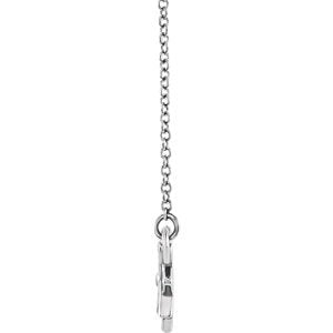 Platinum Star Necklace, 16-18"