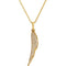 Diamond Angel Wing Necklace in 14k Yellow Gold, 16-18" (1/5 Ctw, Color G-H, Clarity I1)