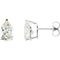 2 Cttw Charles and Clovard 14k Yellow Gold Moissanite Pear Solitaire Earrings