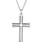 Inlay Cross Sterling Silver Nacklace, 24"