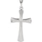 Diamond Simple Cross 14k White Gold Pendant (.005 Ct, G-H Color, I1 Clarity)