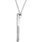 Petite Rhodium-Plated 14k White Gold .19 Cttw. Diamond Crescent Moon Necklace