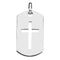 Dog Tag Cross 14k White Gold Pendant (42.00X23.50 MM)