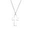 Inlay Cross Sterling Silver Pendant Necklace, 24" (39.00X21.70 MM)