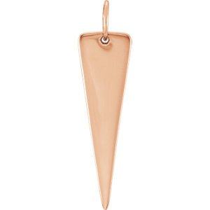 Triangle 14k Rose Gold Pendant