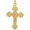 Men's 14k Yellow Gold Fleur-de-Lis Cross Pendant