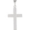 Inlay Cross Rhodium-Plated 14k White Gold Pendant (18 X 12MM)