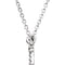 17-Stone Diamond Sideways Cross Rhodium Plate 14k White Gold Pendant Necklace, 16-18" (.01 Cttw)