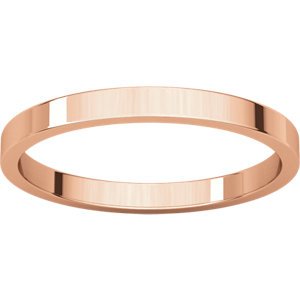 Slim-Profile 1mm Flat Stacking Band, 14k Rose Gold, Size 8