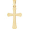 Rounded Edge Cross 14k Yellow Gold Pendant (23.2X11.4MM)