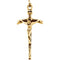 Papal Crucifix 14k Yellow Gold Pendant (29X18MM)