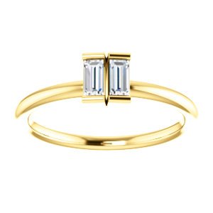 Diamond Two-Stone Ring, 14k Yellow Gold, Size 7 (.25 Ctw, G-H Color,I1 Clarity)