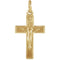 Child's Beaded Crucifix 14k Yellow Gold Pendant (14X9MM)