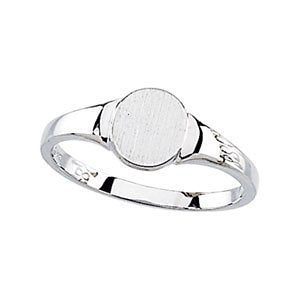 Sterling Silver Signet Ring, Size 6 to 7