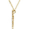 Diamond Fleur-De-Lis 14k Yellow Gold Pendant Necklace, 16" (1/4 Cttw)