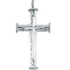 Rugged Capital Cross Sterling Silver Pendant