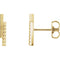 Beaded Bar Earring, 14k Yellow Gold