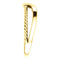 Negative Space Rope Trim and Curved 'V' Ring, 14k Yellow Gold, Size 5