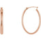 Oval Hoop Earrings, 14k Rose Gold (20mm)