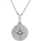 Diamond Starburst Necklace in Sterling Silver, 16-18" (.08 Ctw, Color G-H, Clarity I1)