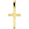 Heart Cross 14k Yellow Gold Pendant