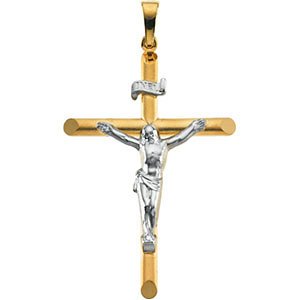 Two Tone Crucifix Pendant