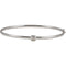 Square Diamond Accent Hinged Bangle Bracelet, 14k White Gold, 6.5" (.03 Cttw, HI Color, I1 Clarity)