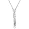 Diamond Initial Letter 'W' Rhodium-Plated 14k White Gold Pendant Necklace, 17" (GH Color, I1 Clarity, 1/6 Cttw)