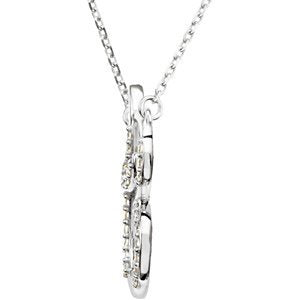 Diamond Initial 'B' Sterling Silver Pendant Necklace, 16.00" (.125 Cttw, GH Color, I1 Clarity)