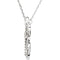 Diamond Alphabet Initial 'B' Rhodium-Plate 14k White Gold Pendant Necklace, 17" (GH, I1, 1/8 Ctw)