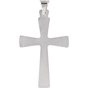 Plain Hollow Cross Sterling Silver Pendant