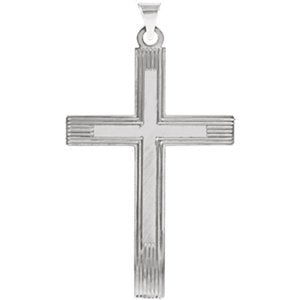 Christian Cross Sterling Silver Pendant (31.5X19MM)