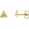 Petite Pyramid Stud Earrings, 14k Yellow Gold