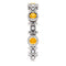 Platinum Citrine and Diamond Vintage-Style Ring (0.03 Ctw, G-H Color, SI1-SI2 Clarity)