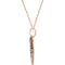 Diamond Heart 14k Rose Gold Pendant Necklace, 18" (.50 Cttw)