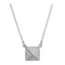 Diamond Pyramid Platinum Pendant Necklace, 16" (.05 Cttw)