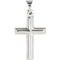 Inlay Cross Rhodium-Plated 14k White Gold Pendant (17.00X12.00 MM)