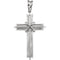 Rope Cross Rhodium-Plated 14k White Gold Pendant (36.75X24.5 MM)