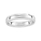 4mm 14k White Gold Comfort Fit Beveled Edge Band, Size 5.25