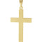 Inlay Cross 14k Yellow Gold Pendant (25X14MM)