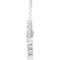 Platinum Diamond Sideways Cross Necklace 18" (.33 Ctw, G-H Color, I1 Clarity)