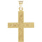 Greek Cross with Ornate Design 14k Yellow Gold Pendant