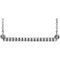 Petite Bead Trim Bar Necklace, Rhodium-Plated 14k White Gold, 16-18"