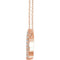 Diamond Geometric Necklace, 14k Rose Gold, 16-18" (0.25 Ctw, H+ Color, I1 Clarity)