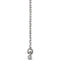 Platinum Petite Bead Trim Bar Necklace, 16-18"