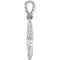 Diamond Cross Rope-Trim Pendant, Sterling Silver (.05 Ctw, G-H Color, I1 Clarity)