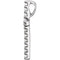 17-Stone Diamond Petite Cross Platinum Pendant (1/6 Ctw, GH Color, I1 Clarity)