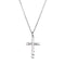 Embossed Cross in a Latin Cross Sterling Silver Necklace, 18"