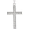 14k White Gold or 14k Yellow Gold Cross Pendant with Design