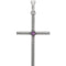 Platinum Amethyst Rope-Trim Cross Pendant (31.95x16.3MM)